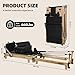 Jsleraw Pilates Reformer Machine - Heavy-Duty 660 lb Capacity with Jump Board, Springs, and Seat Box - Foldable Oak Home Fitness Equipment