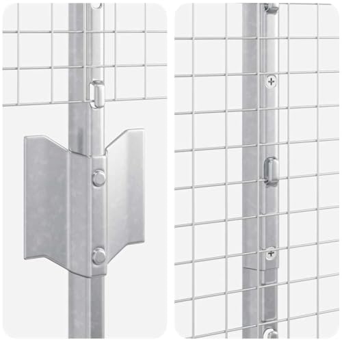 Wetterfester Zaun aus Stahl, 1 x 25 m, silber, ideal fuer Garteneinzaeunung und Terrasse