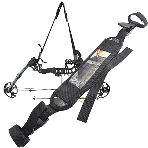 SHARROW Compound Bow Sling Archery Carrying Shoulder Strap Holder Compound Bow Accessories for Outdoor Hunting (camo)