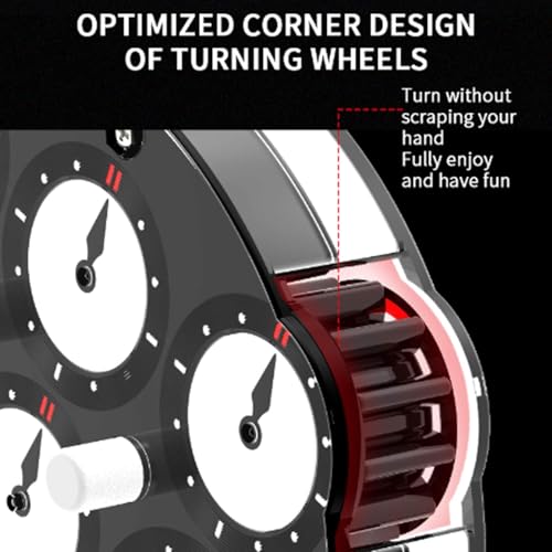 Image of QiYi Magnetic Clock | Professional 208-Magnet System | High-Precision Competition Logic Puzzle with Adjustable Tension & Inlaid Faces | Smooth Rounded Wheels for Speedcubing, Black