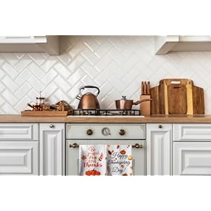 Thanksgiving Decorations Indoor 2 PCS Thanks Giving Day Decor Fall Kitchen Towels Set for Dish Drying Holiday Pumpkins Bathroom Hand Towel