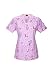 Dickies Women's Plus-Size V-Neck Basket Weave Side Vents Scrub Top