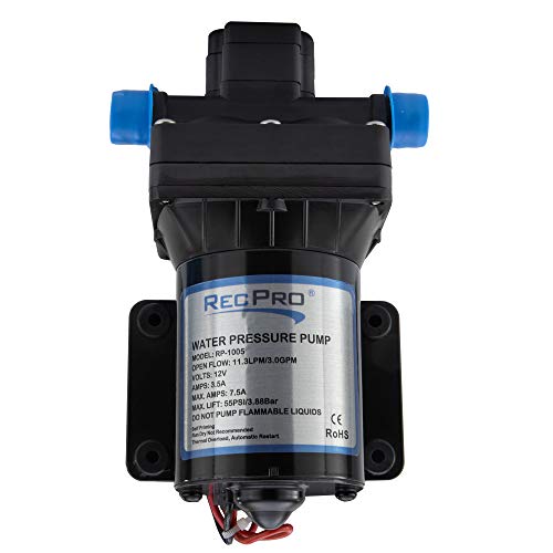 image for RecPro RV Water Pump | 12V Electric 4 Chamber Water Pump with Pressure