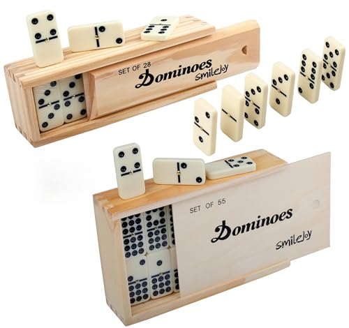 Set de Dominó Clásico para Adultos con Caja de Madera