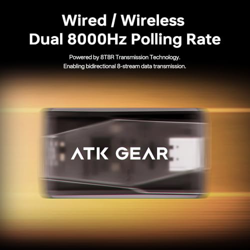 Image of ATK Dragonfly A9 MINI+ Wireless Gaming Mouse, PAW3955 Master Sensor, DPI up to 50,000, 39g Ultra-Lightweight, 8K Polling, 200 Hr Battery Life, All-New Nano Coating, Dual-Mode 2.4G /Wired - Lake Green