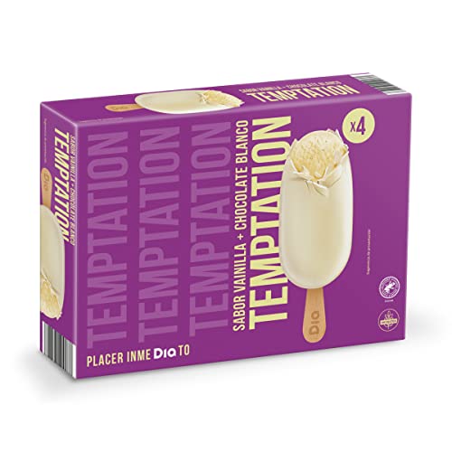 DIA TEMPTATION helado bombón chocolate blanco caja 4 uds 336 gr