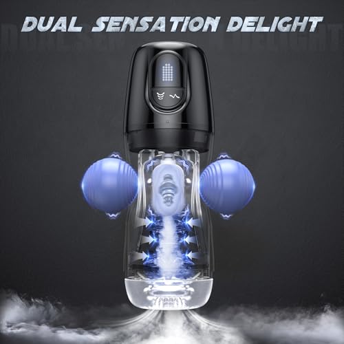 Image of Male Masturbator Men Sex Toy - EINSEO Male Sex Toys with Strong Vacuum Pump & 5 Sucking 9 Vibrating Modes, LCD Display Penis Pump Pocket Pussy for Man APP Control 3D Sleeve Pumps & Enlargers