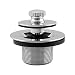 Westbrass 79438CP-F 1-3/8-Inch NPSM Fine Thread Twist-and-Close Bath Drain Plug, Chrome
