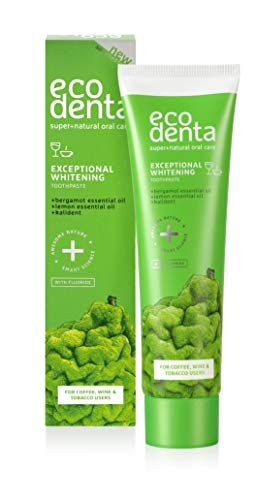 Dentifrice Blanchissant les Dents Ecodenta 100 ml I Dentifrice à la Bergamote, à l'huile de Citron et à la Calidone I Spécialement Développé pour les Amateurs de Boissons Colorées ou de Tabac Cover