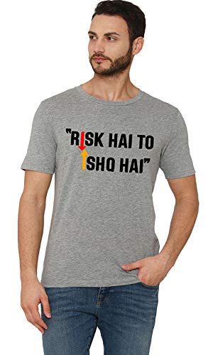 Image of Workshop Graphic Printed T-Shirt for Men & Women | Risk hai to Ishq hai Tshirts | Web Series netfixx Tshirts Grey