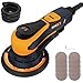 MAXXT Ponceuse electrique sans balais de 150 mm, Ponceuse orbitale 5,0mm, Frein automatique-2s, 6 vitesses réglables et 10 feuilles de papier de verre incluses, Câble de 5M