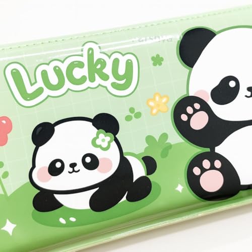Image of Sanghariyat Magnetic Multifunctional School Pencil Box with Calculator Cute Cartoon Stationary Large Capacity Compass Geometry Kids Scissor Ruler Eraser Magnetic Box Best Gifts (Panda Calculator)