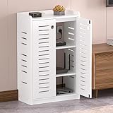 Adjustable Router Shelf Box Cabinet with Cable Management - Versatile Storage Solution for Living Room, Bathroom, or Home Office