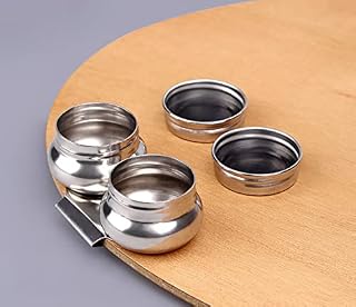 Palette Cup Stainless Steel Art Oil Pot Double Dipper Painting Oil Pot With Lid Portable Wash Pen Holder Large Mouth Artists Water Paint Palette Clip Cup Container For Watercolor Acrylic Oil Painting