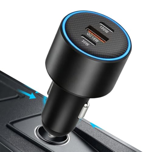 Cargador de coche 130W para portátiles y smartphones con disipación eficiente