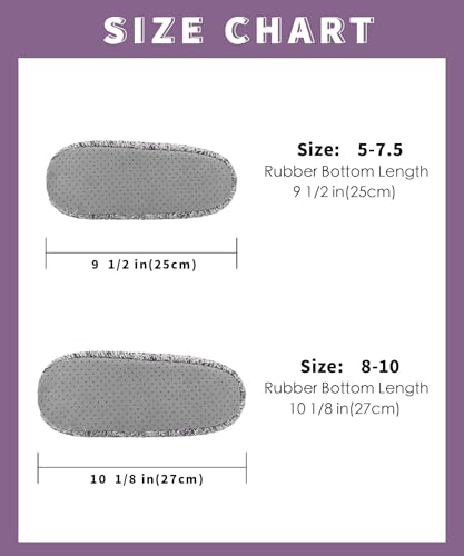 Image of DICUIRD Womens Cozy&Warm Soft Sole Slipper Socks with Grippers-Girls Teddy Fleece Indoor Slipper with Non-skid Bottoms