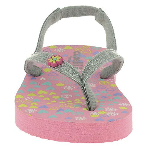 Capelli New York Toddler Girls Faux Leather Flip Flop Pink Combo2