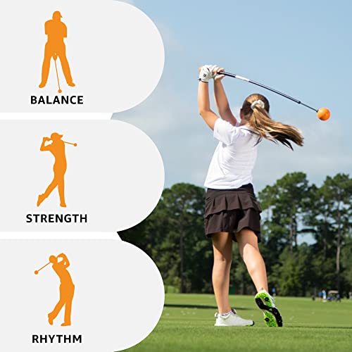 Image of Orange Whip Golf Swing Trainer Aid Patented & Made in USA for Improved Rhythm, Flexibility, Balance, Tempo, and Strength *American Made*