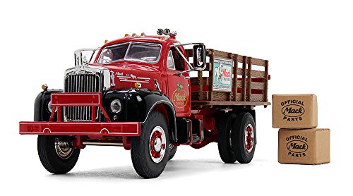 First Gear Mack B-61 Full Stake Truck with 2 Kraft Boxes 1/34 Scale