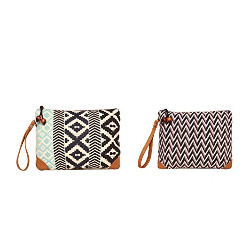 Image of ASTRID Cotton Pouches (Blue Textured)