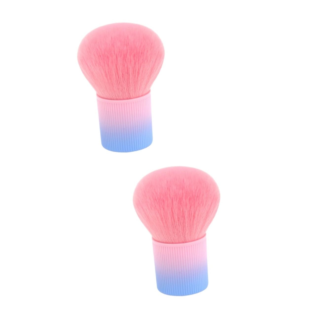 BELLIFFY Mushroom Shape Loose Powder Brush Durable Makeup Tool with Soft Synthetic Fibers for Even Application Portable Cosmetic Brush Gradient Color