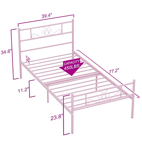WeeHom Metal Platform Bed Frame with Headboard and Footboard Under Storage 12.7Inch Queen Size Beds Mattress Foundation Black - Image 3
