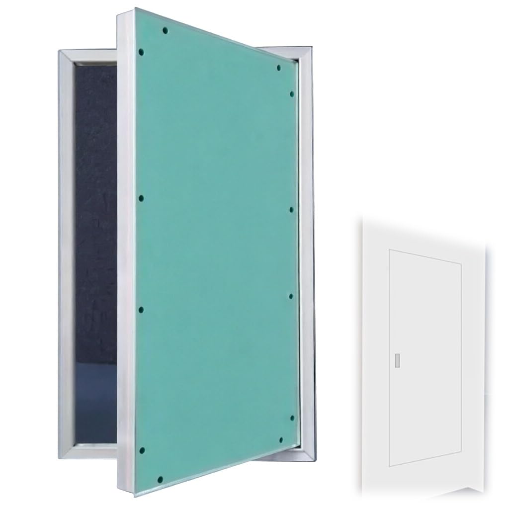 Aluminum Drywall Access Panel, 120° Swing Open Hidden Access Door with Moisture Resistant Gypsum Board for Plumbing and Wall Maintenance(70x120cm/28x47in)