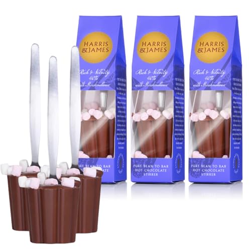 Harris & James MilkChocolate Hot Chocolate with Marshmallows - Pack of 3 Multipack Gift Set