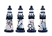 dedoot Lighthouse Decor, 4 Pack Wooden Miniature Lighthouse Decorative Nautical Theme Handmade Wood Lighthouse Ornament 5.3