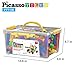 PicassoTiles PTT136 136pcs Tubular Pipes & Spout STEAM Interlocking Educational Building Block Set, Tube Locks, Pipeworks Construction Blocks w/Storage Container Box, Idea Book, Flute Musical Kit