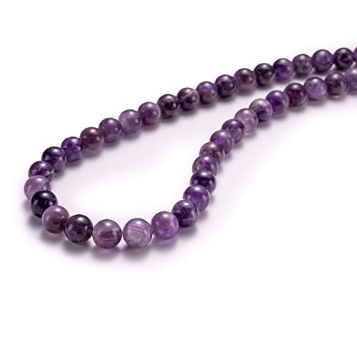 Beadia AZ0004-02 Natural Amethyst Crystal Stone Round Loose Semi Gemstone Beads thumb #5