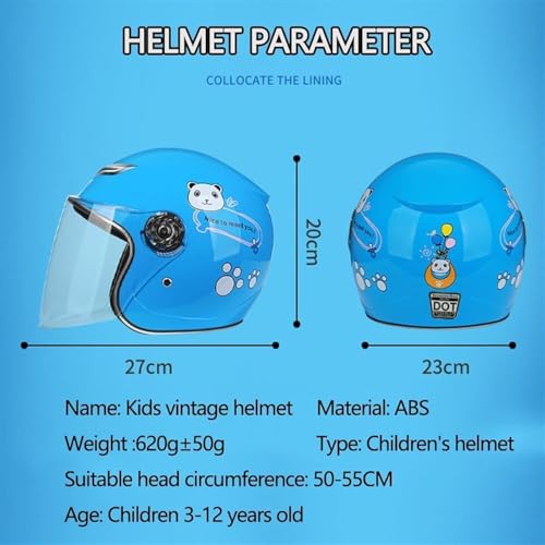 Kinder Fahrradhelm, Kinder motorradhelm,Jungen Mädchen Warmer Winddichter Motorradhelm, Skateboardhelme Fahrrad Laufrad Scooter Mädchen Jungen Kinder für Kopfumfang 51–56 cm(Schwarz)