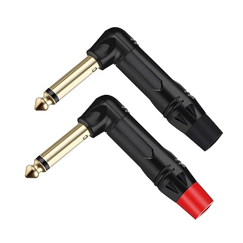 Conectores Jack 6.35 mm mono en ángulo recto pack de 10 unidades bicolor 2