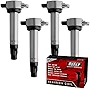 MACAX Set of 4 Ignition Coils UF557 C1587 Compatible with Chrysler Dodge Jeep 200 Sebring Avenger Caliber Journey Compass Patriot - 1.8L 2.0L 2.4L L4 Replaces 4606824AB