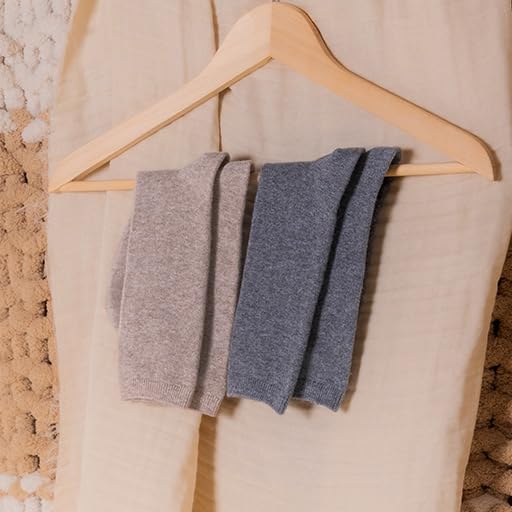 K. Bell Socks Women's Luxe Crew w/Cashmere, Oatmeal Heather, 4-103