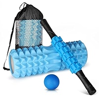 Ensemble de rouleaux en mousse – Rouleau de dos haute densité, bâton de rouleau musculaire, balle de