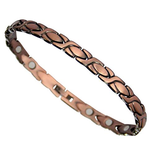 EXCEART Magnetic Bracelet Retro Copper Bracelets Vintage Bangle Jewelry for Women Outdoor Activities Party Daily