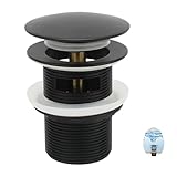 【Limited-time Promotion】 Pop Up Freestanding Tub Drain Plug, 2025 Upgraded freestanding tub Drain，Rust-Proof and Clog-Proof (for Most freestanding bathtubs) (Matte Black)