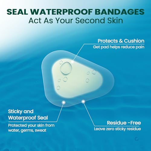 Image of Welnove Gel Blister Bandage - 24 PCS Hydrocolloid Bandages for Prevention & Recovery, Blister Cushions for Heel, Toes & Foot, Blister Bandages for High Heels, Sandals, Wedding, Party (Bunion Pack)