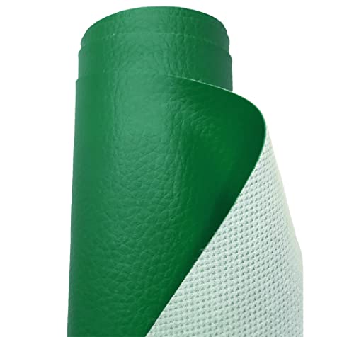 A-Express Simili Cuir à Grain Imitation Cuir Tissu Texturé Vinyle Tissu en cuir Matière Vendu au mètre - Bouteille verte 2 Mètre 200cm x 140cm