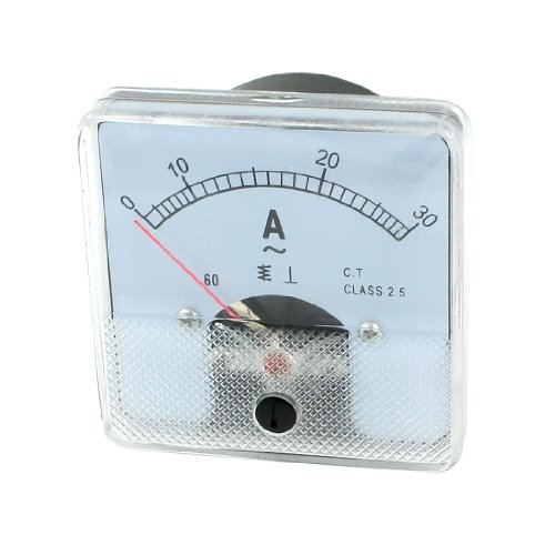 IIVVERR Plastic Housing AC 30A Analogue Ampere Panel Meter (Medidor de panel de amperios analógicos de carcasa de plástico AC 30A