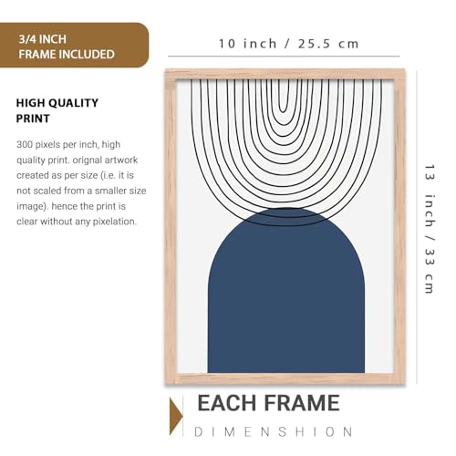 Image of Kalit Kala Decor Boho Art Home Decoration Painting | Paintings With Frame For Living Room Bed Room Hotel Wall Decor Digital Reprint Set of 3 (10X13 inch)