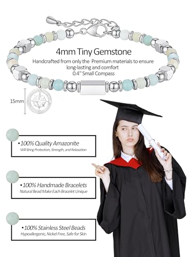 Image of 2026 Graduation Gifts for Girls, Her, Kids Natural Gemstone Bracelets for Girls Daughter Granddaughter Niece Sister Teenager Girl Birthday Gifts Idea