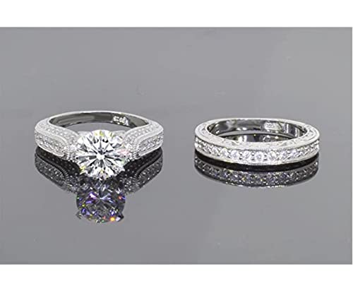 Anillo de plata 925 con circonita de 2 quilates y 81 facetas de alta gama 3