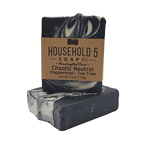 Chaotic Neutral Make-Up Removing Bar Soap for Women Peppermint & Tea Tree Scented Handmade In the USA by Household5