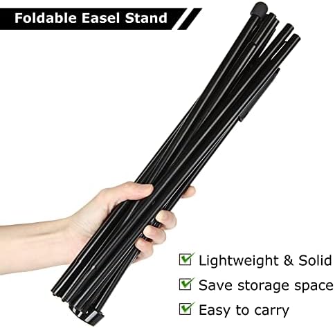 SENENQU 2 Pack Metal Display Easel Stand, 168cm / 66 Folding Art Easel for Display, Adjustable Tripod Painting Poster Easel for Wedding Signs Arts Presentations Pictures Display