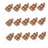 CLISPEED 20 Stück Teiliges Braune Bären Kerzen aus Sicherem Paraffin Niedliche Geburtstagskerzen...