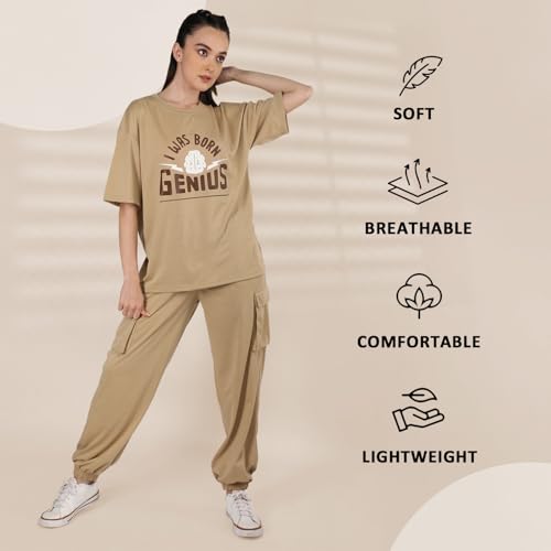 Image of CHKOKKO Casual Co ord Set For Women Stylish Summer Wear Cord Half Sleeves Round Neck Track Suit Coords Travelling Outfit Western Ladies Co ords