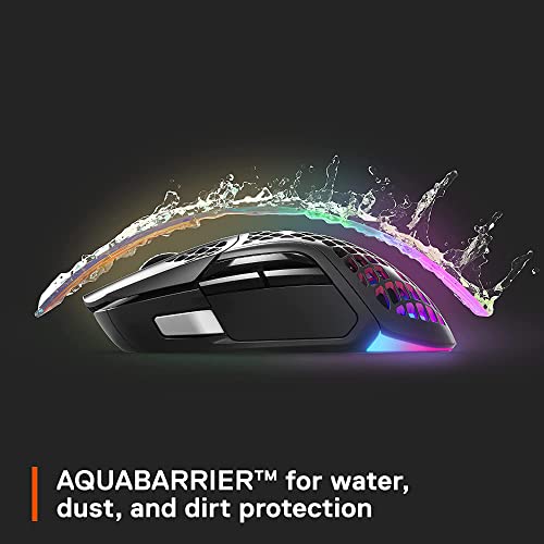 Image of SteelSeries Aerox 5 Wireless - Lightweight Wireless Gaming Mouse - 18000 CPI - TrueMove Air Optical Sensor - Ultra-Lightweight Water Resistant Design - 180+ Hour Battery Life