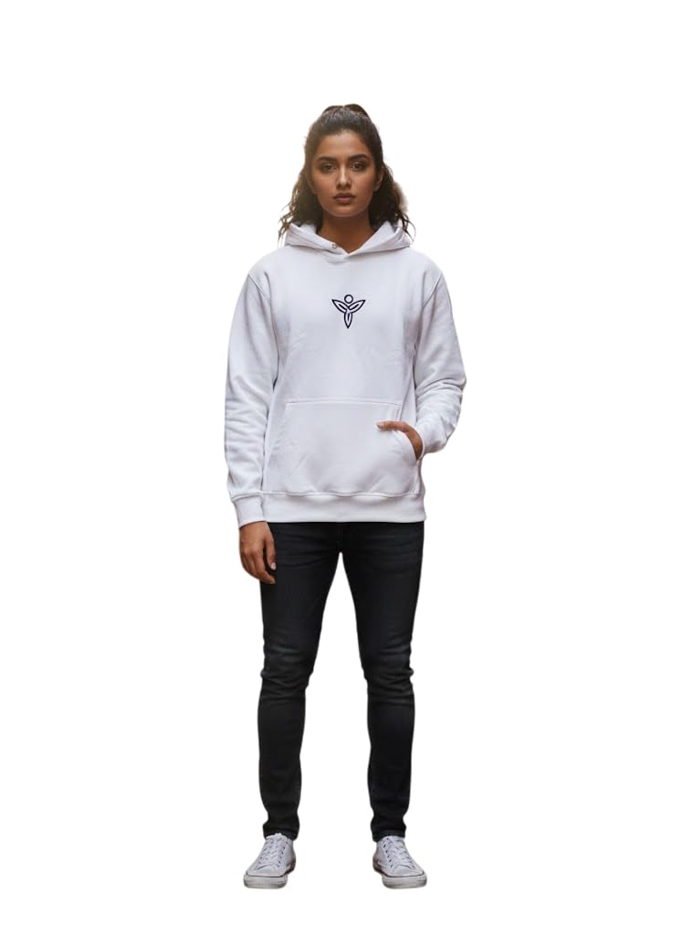 the sabio Women's Solid Hoodie, Cotton Fleece, Winter Sweatshirt, Warm Regular Fit, Full Sleeve, Hooded Pullover for Casual-picture-13